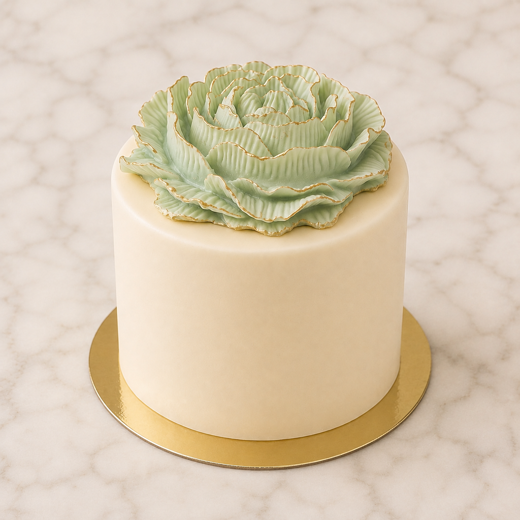 Succulent Sage Keepsake Cake™ | Luxury White Chocolate Crisp Cake Gift