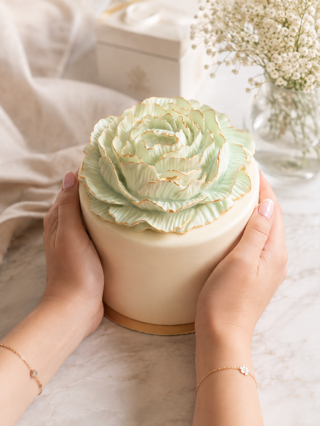 Succulent Sage Keepsake Cake™ | Gourmet Crisp Cake Gift