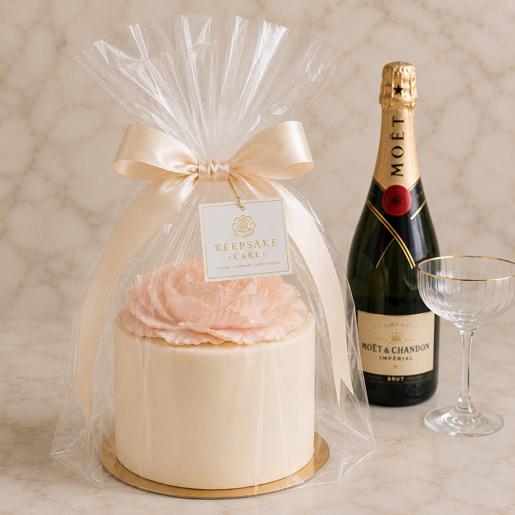 Blush Bloom Keepsake Cake™ | Luxury White Chocolate Crisp Cake Gift