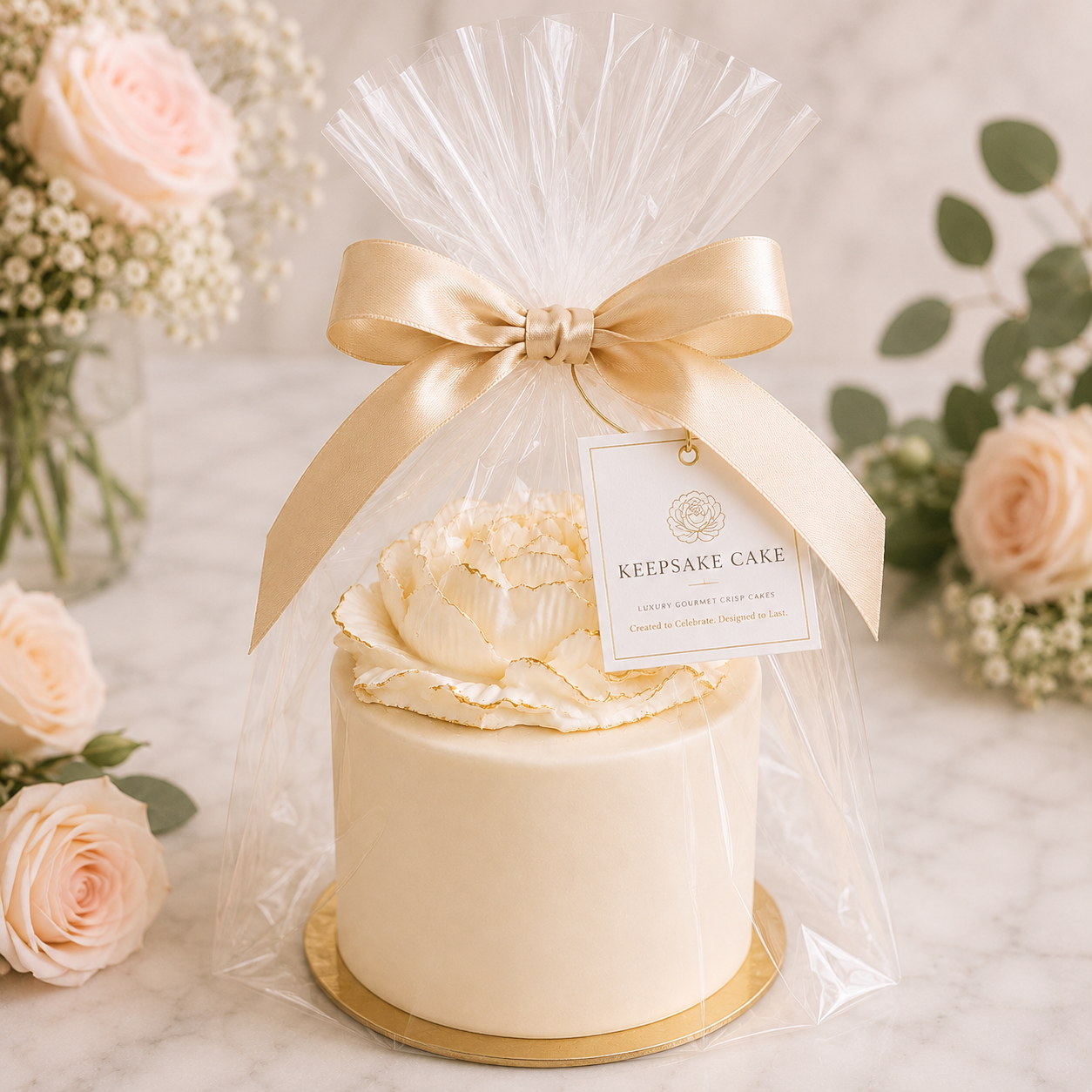 Signature Ivory Keepsake Cake™ | Gourmet Crisp Cake Gift
